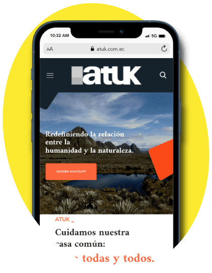 Captura de pantalla de la web de Atuk