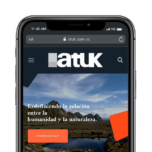 Pantalla página web Atuk
